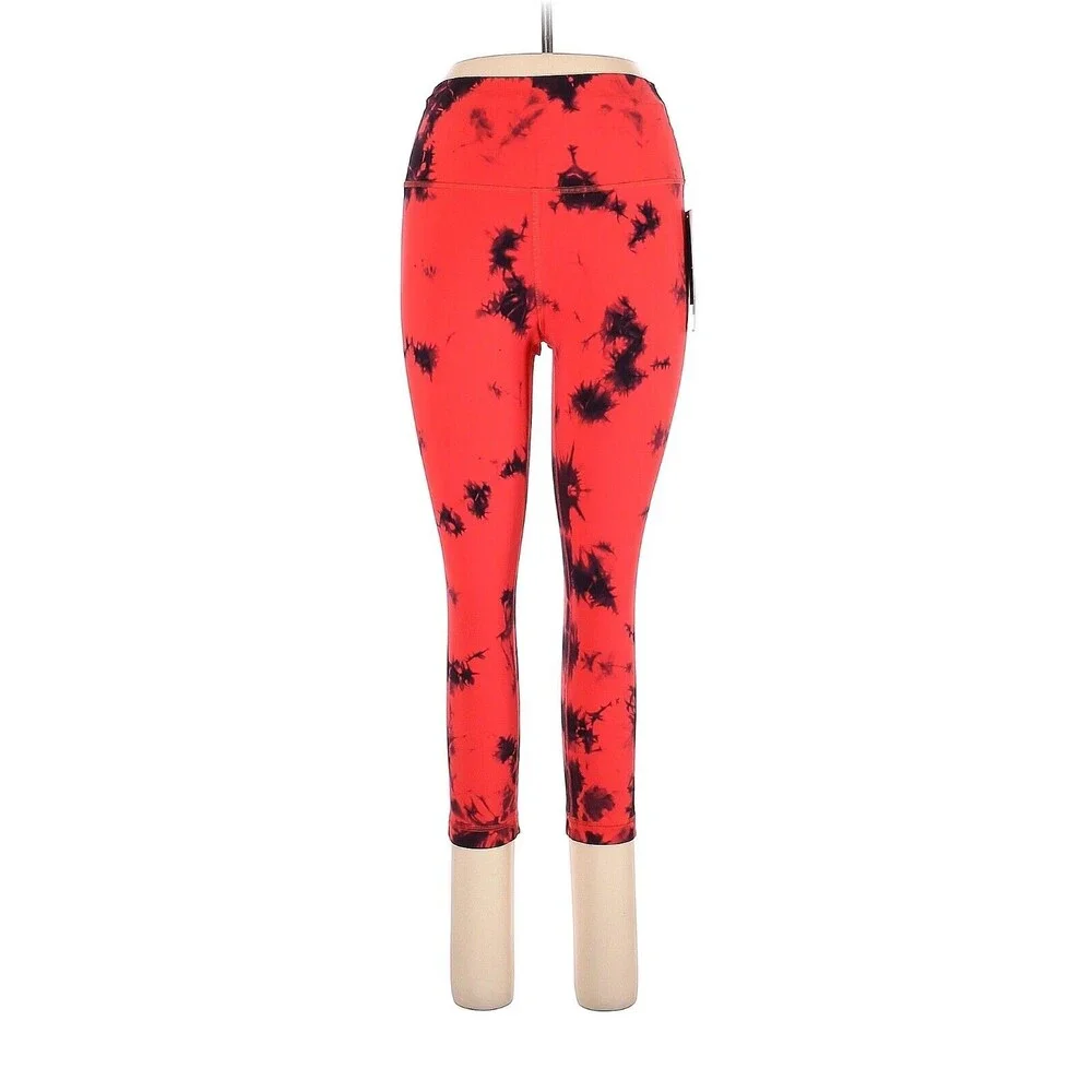 LULULEMON ATHLETICA Tie Dye Red Black Wunder Train HR Crop 21